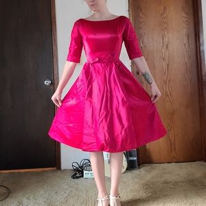 Lorrie Deb SanFran Cocktail Satin 50s true vintage KID BROKE HER LEG SALE